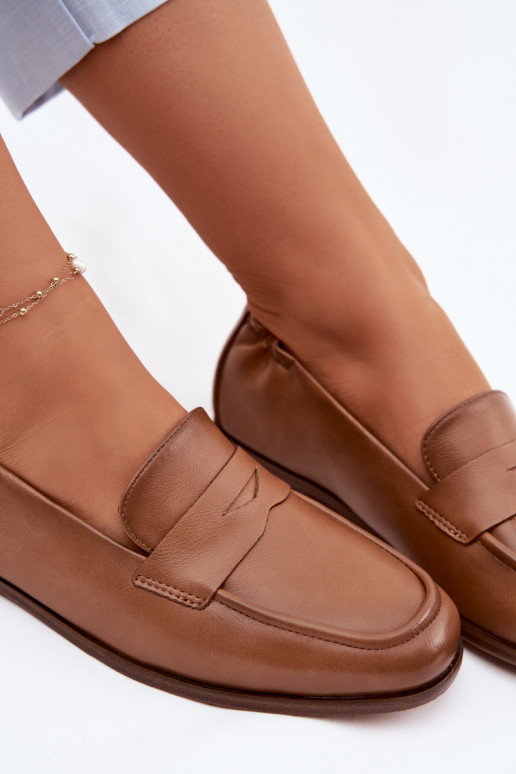 MocassinsHabilitadoturalnej Skóry Vinceza 18121 cor marrom