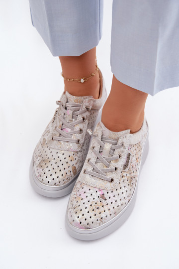 Camurça a céu aberto sapato Feminino Vinceza 79603 cor cinza