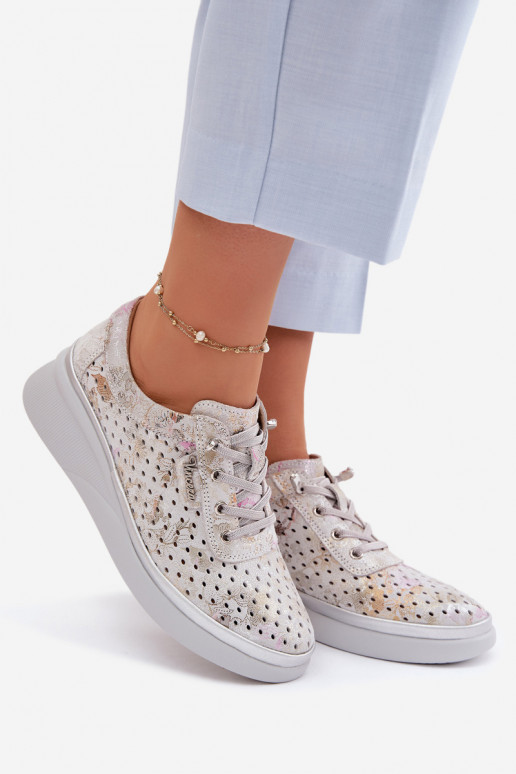 Camurça a céu aberto sapato Feminino Vinceza 79603 cor cinza