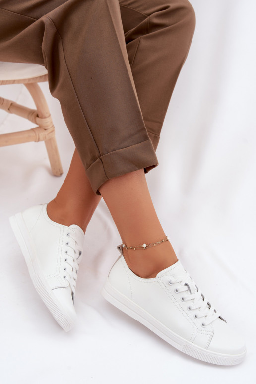 Pele Sapatos de lazer Vinceza 79536 cor branca