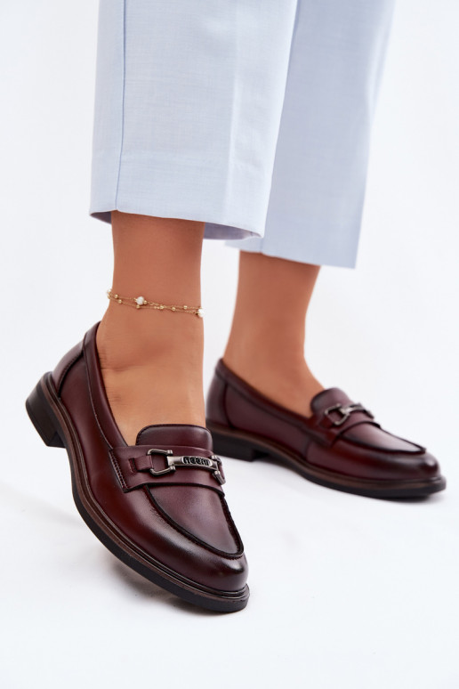 Pele mocassins femininos Vinceza 39983 cor marrom