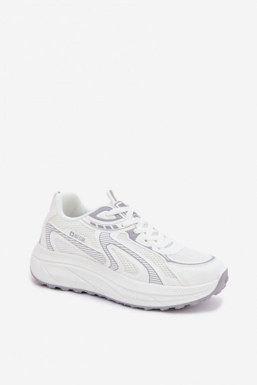 tênis À modalo de tênis Feminino Big Star TT274325 HI-POLY SYSTEM cor branca