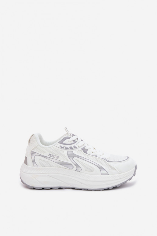 tênis À modalo de tênis Feminino Big Star TT274325 HI-POLY SYSTEM cor branca