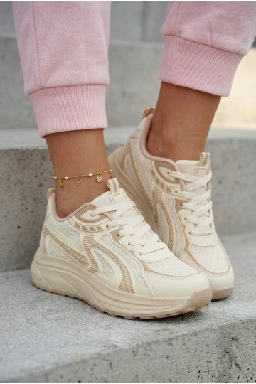 tênis À modalo de tênis Feminino Big Star TT274326 HI-POLY SYSTEM bege 2