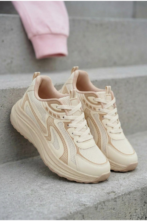 tênis À modalo de tênis Feminino Big Star TT274326 HI-POLY SYSTEM bege