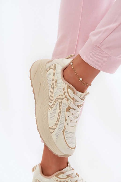 tênis À modalo de tênis Feminino Big Star TT274326 HI-POLY SYSTEM bege