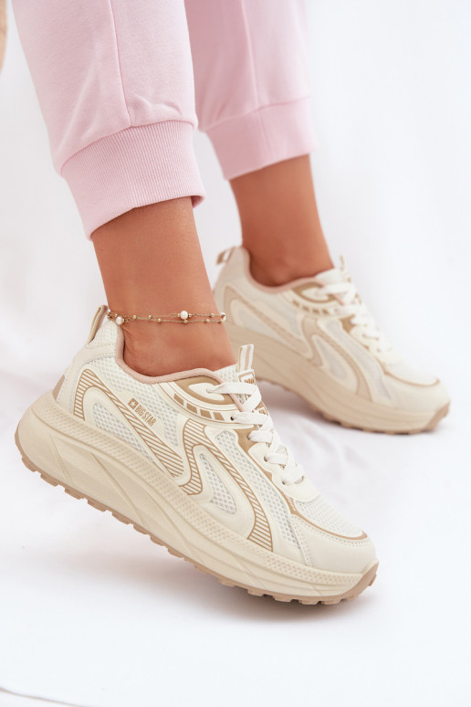 tênis À modalo de tênis Feminino Big Star TT274326 HI-POLY SYSTEM bege