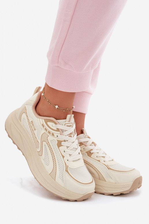 tênis À modalo de tênis Feminino Big Star TT274326 HI-POLY SYSTEM bege