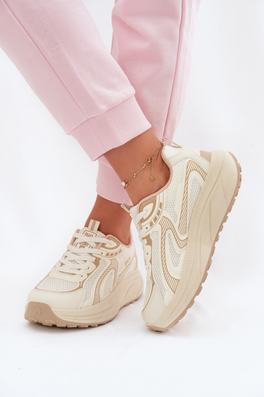 tênis À modalo de tênis Feminino Big Star TT274326 HI-POLY SYSTEM bege