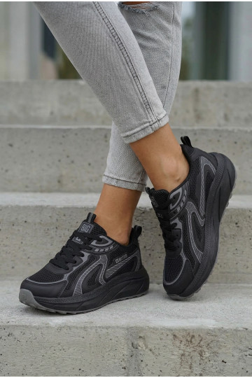 Tênis esportivos femininos Big Star TT274327 HI-POLY SYSTEM pretos 2