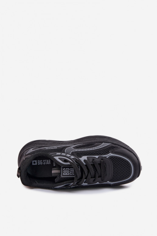 tênis À modalo de tênis Feminino Big Star TT274327 HI-POLY SYSTEM cor preta