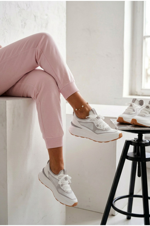 tênis Feminino Big Star TT274570 HI-POLY SYSTEM cor branca