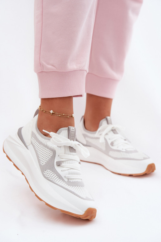 tênis Feminino Big Star TT274570 HI-POLY SYSTEM cor branca