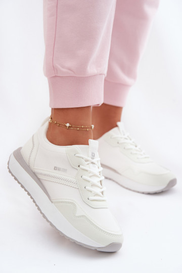 À modalo de tênis Feminino com uma plataforma Big Star TT274279 cor branca