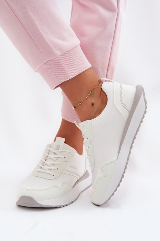 À modalo de tênis Feminino com uma plataforma Big Star TT274279 cor branca