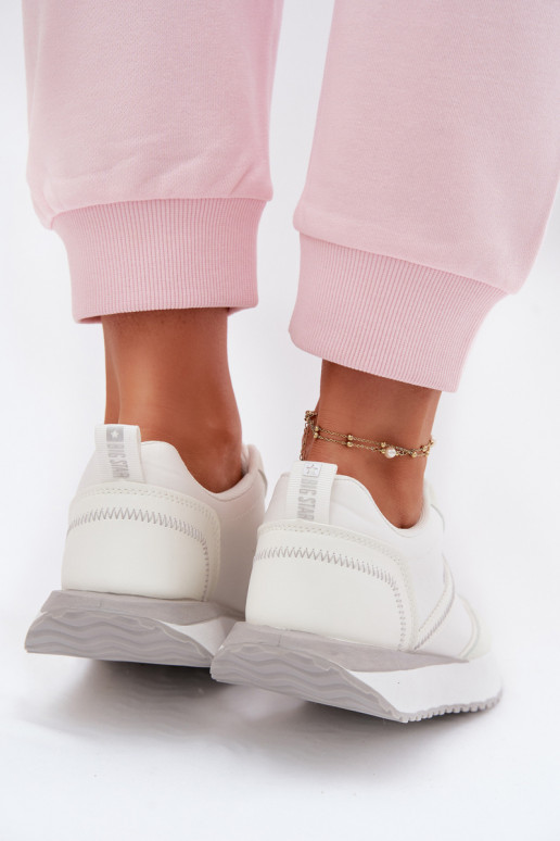 À modalo de tênis Feminino com uma plataforma Big Star TT274279 cor branca