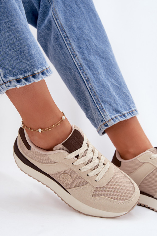 À modalo de tênis Feminino com uma plataforma Big Star TT274275 bege