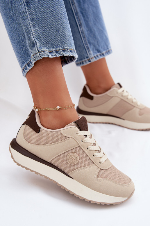 À modalo de tênis Feminino com uma plataforma Big Star TT274275 bege