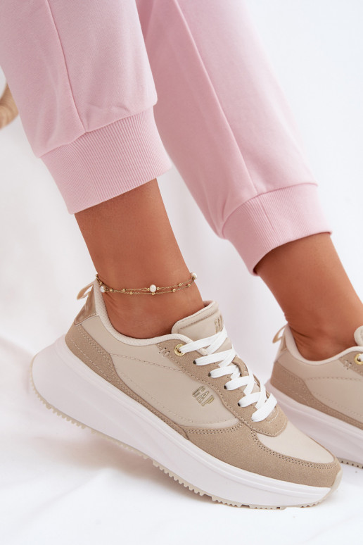 À modalo de tênis Feminino com uma plataforma GAP PENELOPE GPEM6155300049 bege