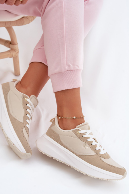 À modalo de tênis Feminino com uma plataforma GAP PENELOPE GPEM6155300049 bege