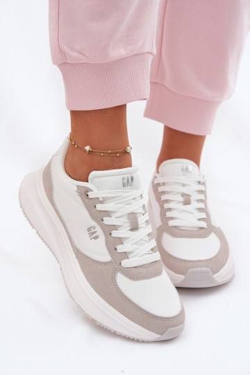 Tênis esportivos femininos com plataforma GAP PENELOPE GPIN6155300061 cor branca