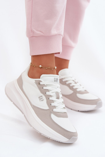 Tênis esportivos femininos com plataforma GAP PENELOPE GPIN6155300061 cor branca 2
