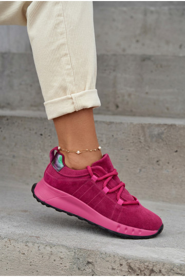 Tênis femininos de camurça Bemela cor rosa