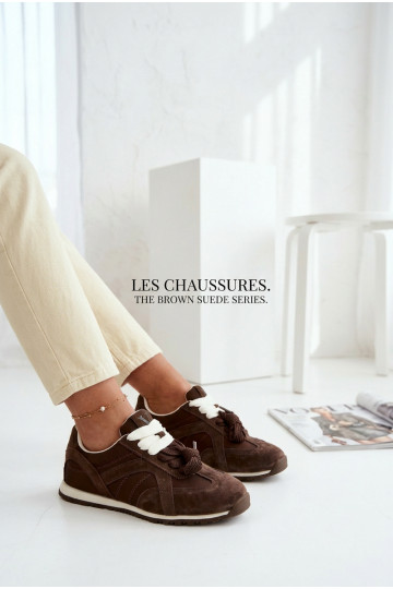 Tênis de camurça femininos Vinceza 86427 cor chocolate 2