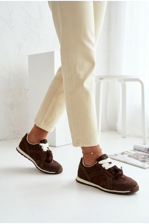 de camurça À modalo de tênis Feminino Vinceza 86427 CzekoladoParae