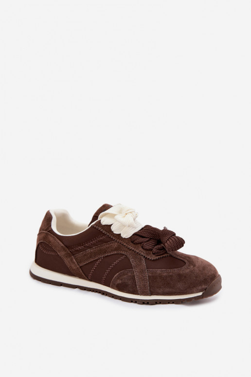 de camurça À modalo de tênis Feminino Vinceza 86427 CzekoladoParae