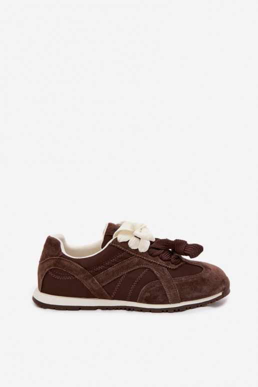 de camurça À modalo de tênis Feminino Vinceza 86427 CzekoladoParae