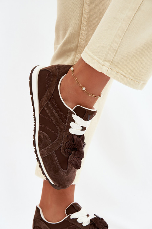 de camurça À modalo de tênis Feminino Vinceza 86427 CzekoladoParae