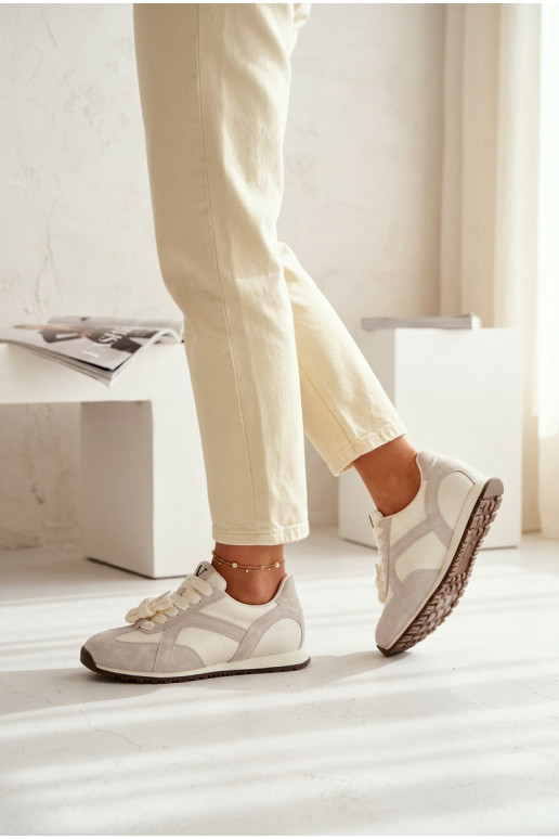 de camurça À modalo de tênis Feminino Vinceza 86427 cor cinza