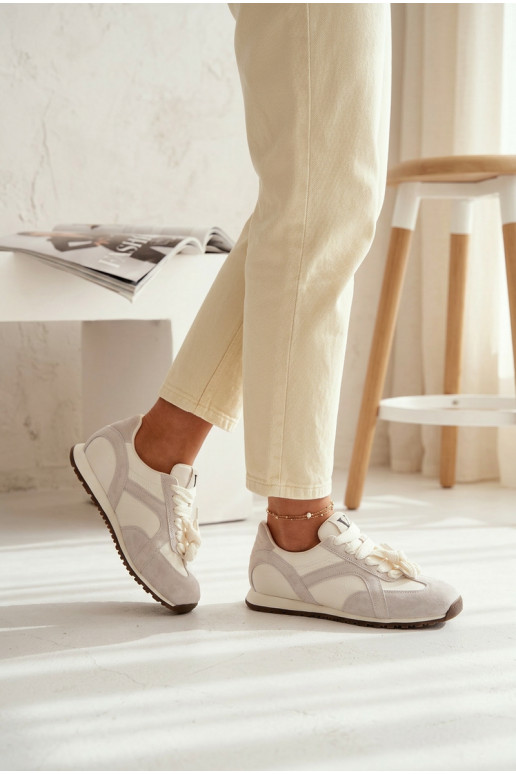 de camurça À modalo de tênis Feminino Vinceza 86427 cor cinza