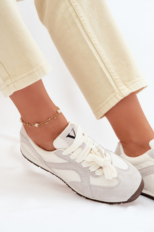 de camurça À modalo de tênis Feminino Vinceza 86427 cor cinza