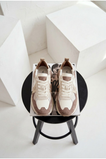 de camurça À modalo de tênis Feminino Kobbo 66954 bege