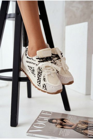 Pele de camurça À modalo de tênis Feminino Big Star TT274548 cor branca