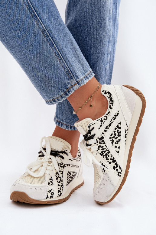 Pele de camurça À modalo de tênis Feminino Big Star TT274548 cor branca