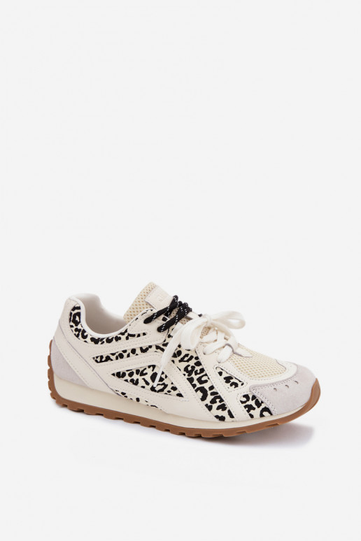 Pele de camurça À modalo de tênis Feminino Big Star TT274548 cor branca