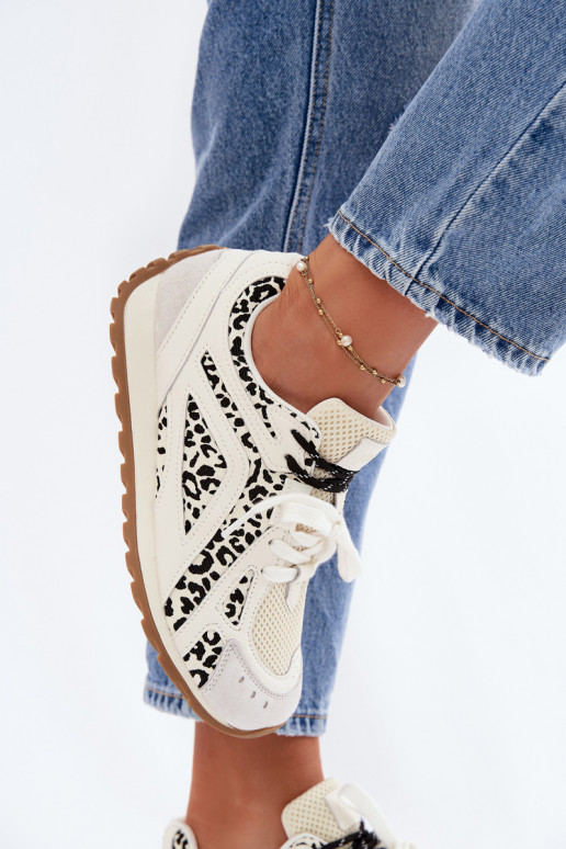 Pele de camurça À modalo de tênis Feminino Big Star TT274548 cor branca