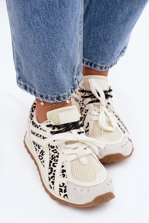 Pele de camurça À modalo de tênis Feminino Big Star TT274548 cor branca