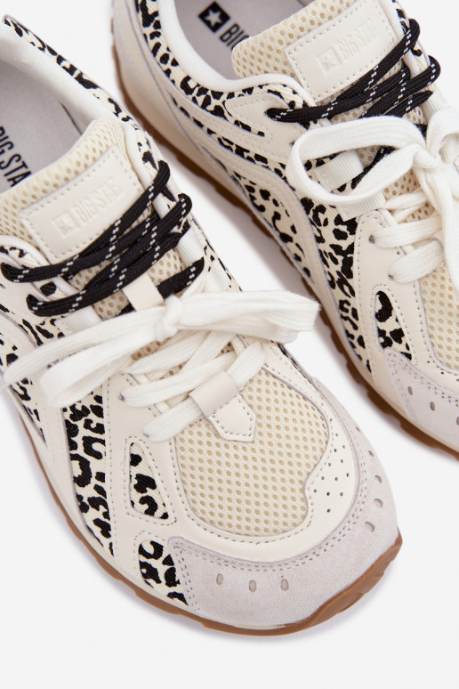 Pele de camurça À modalo de tênis Feminino Big Star TT274548 cor branca