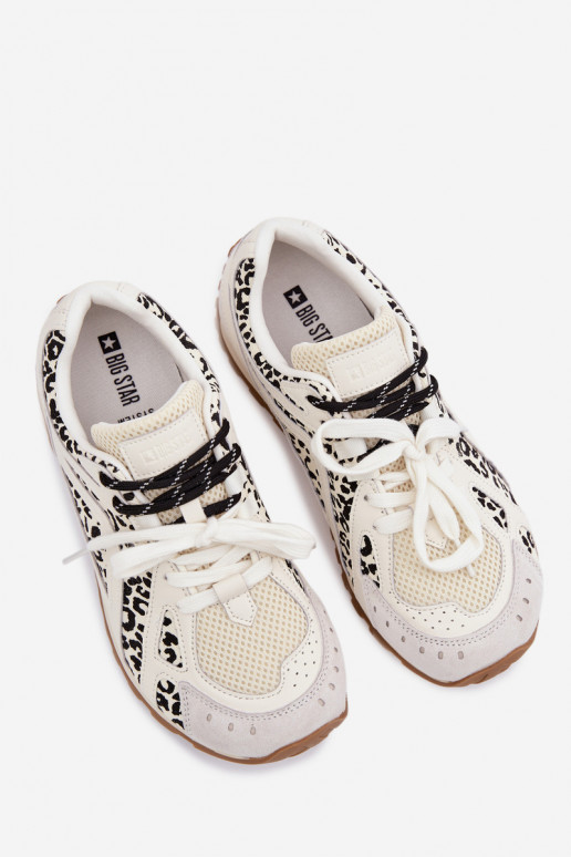 Pele de camurça À modalo de tênis Feminino Big Star TT274548 cor branca