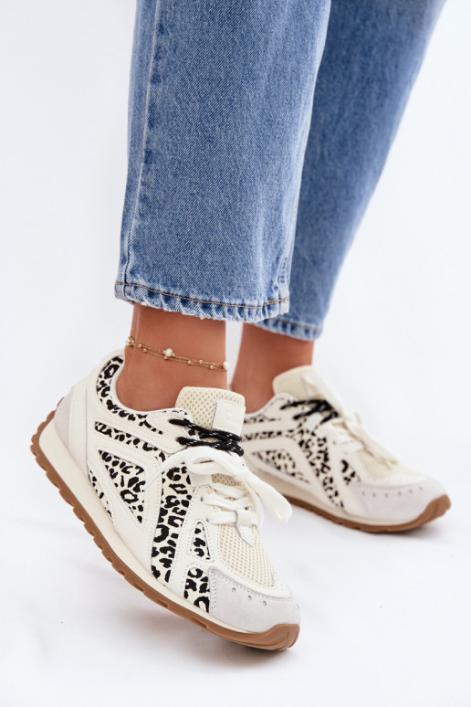 Pele de camurça À modalo de tênis Feminino Big Star TT274548 cor branca