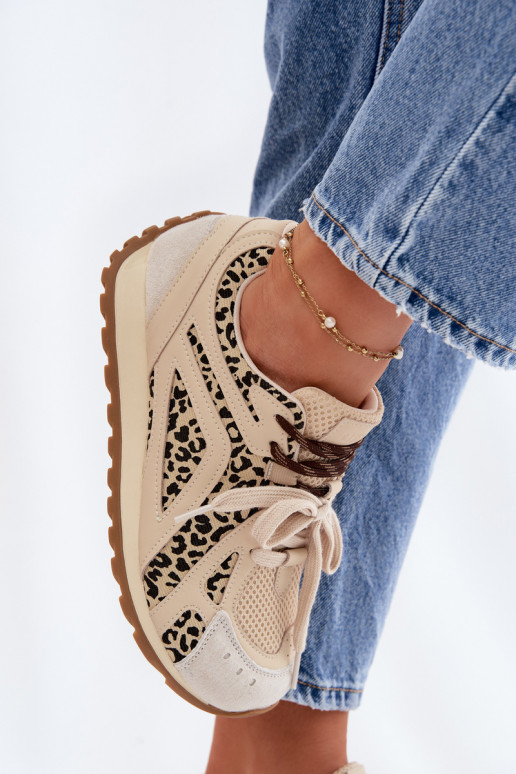 Pele de camurça À modalo de tênis Feminino Big Star TT274549 bege