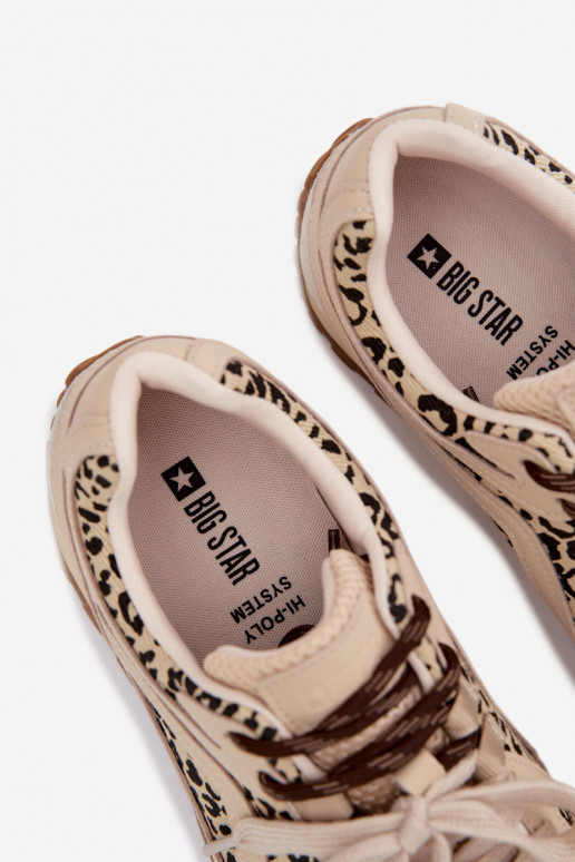 Pele de camurça À modalo de tênis Feminino Big Star TT274549 bege