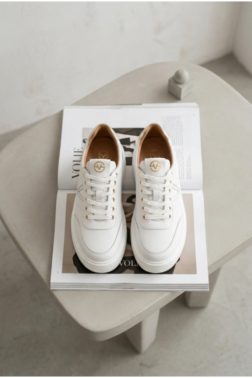 Pele À modalo de tênis Feminino com uma plataforma Vinceza 39976 cor branca