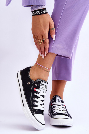 Sapatos femininos Big Star T274023 cor preta 2
