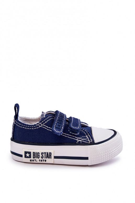 Infantil  sapatos casuais com fixadores adesivos BIG STAR KK374081 azul escuro