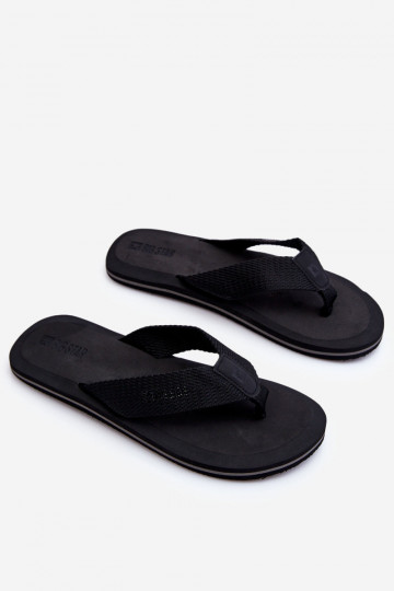 Chinelos masculinos estilo japonês Big Star LL174618 cor preta 2